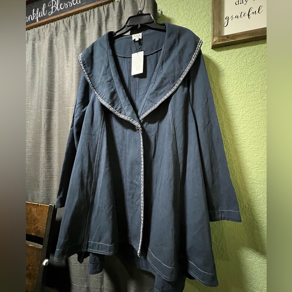 Navy Blue Trench Coat